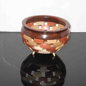 Open segmented footed bowl,  AAW Forum contest entry