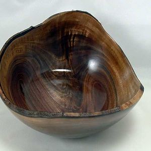 Bowl, black walnut, N.E.