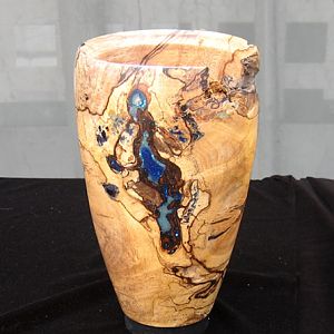 Spalted Maple w/ Blue Accents