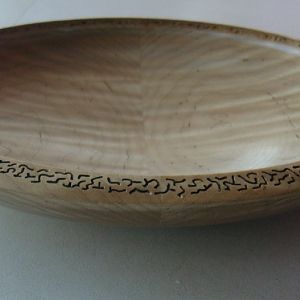 Bookmatched Curly Maple  / Pierced Bowl