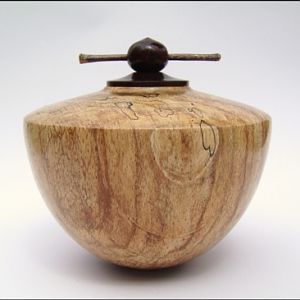Spalted Beech and Anjan lidded form