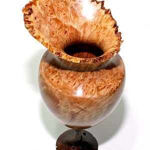 2nd Pic of Hollow Form on Walnut Pedestal