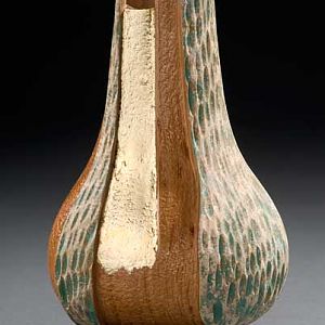 carved cherry vase