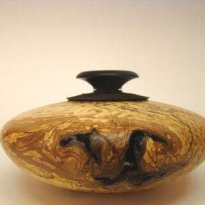 Spalted Ash hollow form with lid on