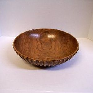 Mesquite fluted bowl