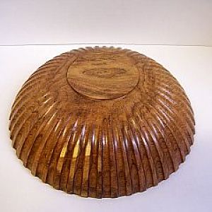 Mesquite fluted bowl