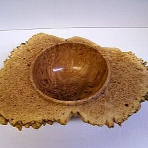 big leaf maple winged bowl  top view