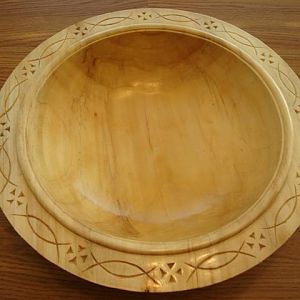 Chip carved bowl