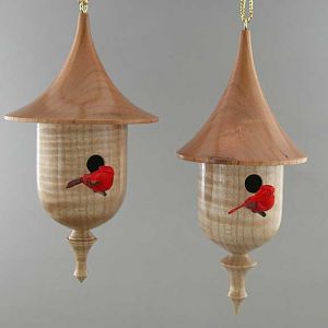 Maple & Cherry Birdhouses Ornaments