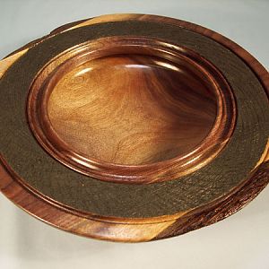 Walnut textured bowl