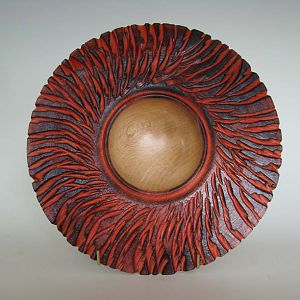 Textured & coloured bowl.