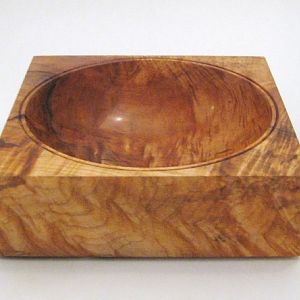 square bowl figured maple side