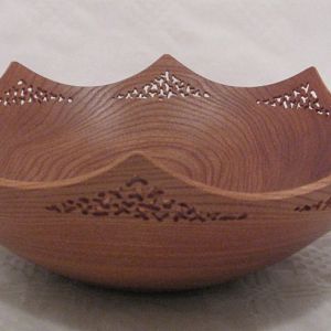 Pierced Elm bowl