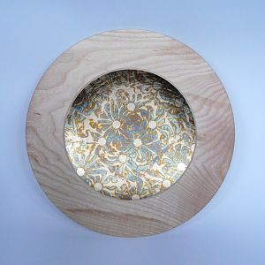Ash- imitation gold leaf platter
