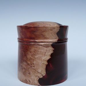 burl & red resin amalgam mutt box