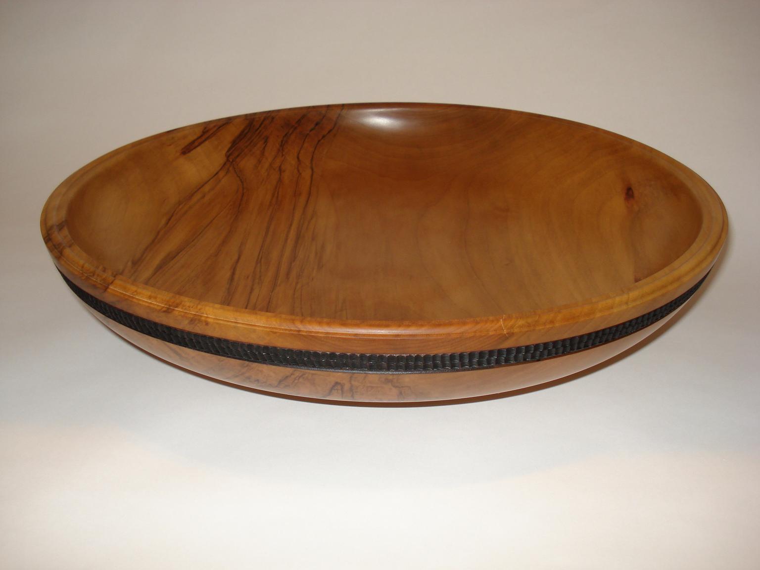 16" Sweetgum Bowl with burnt textured band - SOLD!