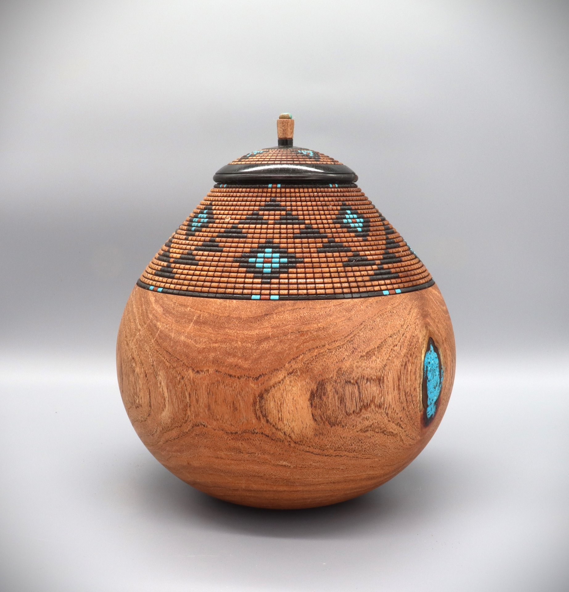 African Basket Form in Mesquite