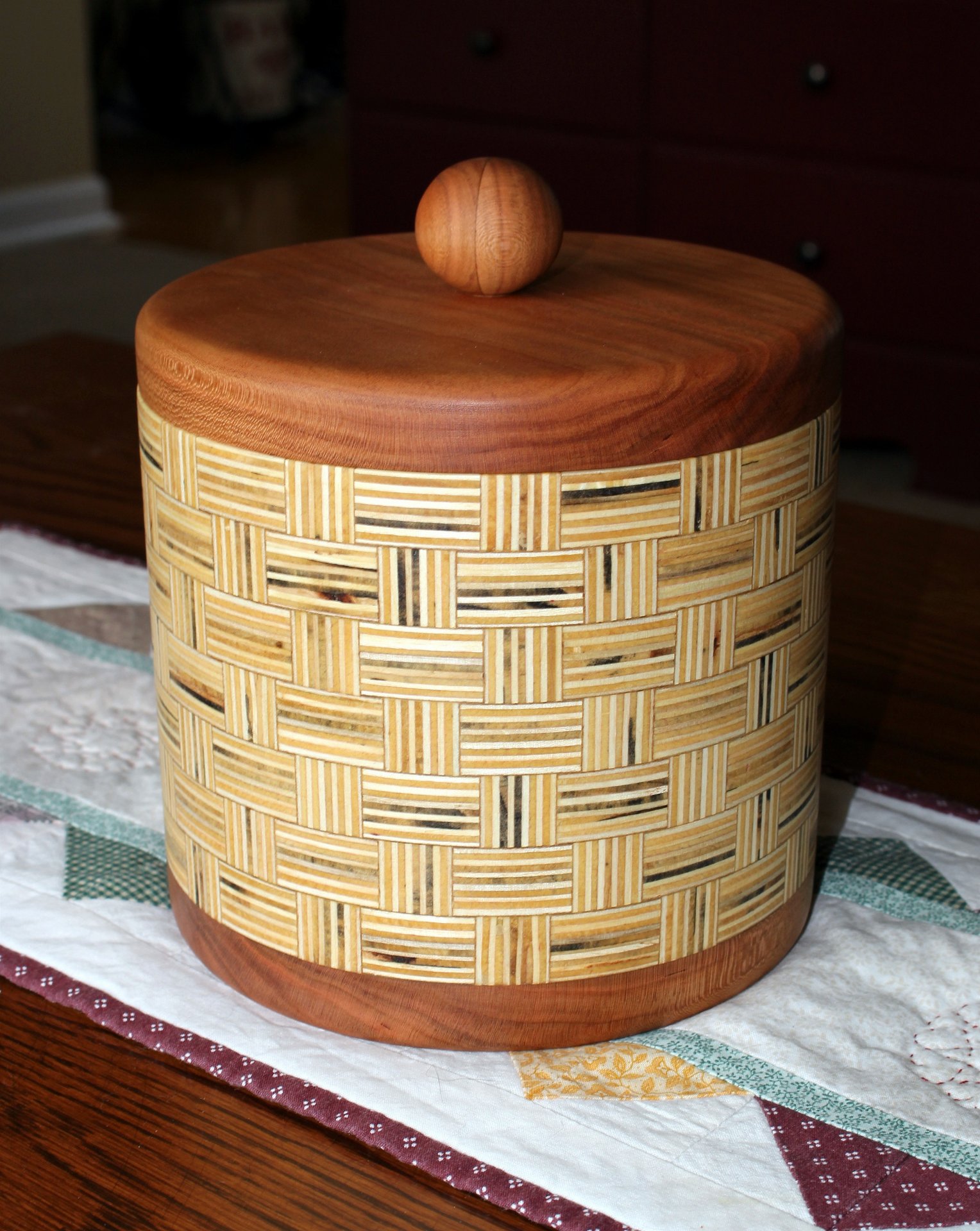 Baltic Birch and Cherry Beads of Courage Bowl