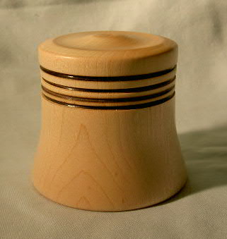 Bell Shape Box in White Wood