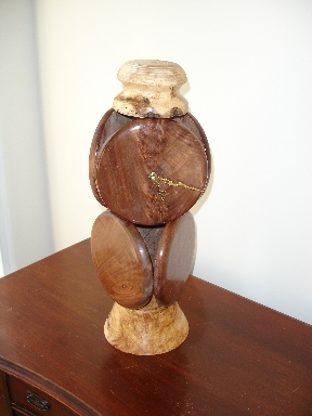 Black walnut clock (front face)
