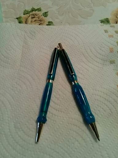 Blue Acrylic Pens