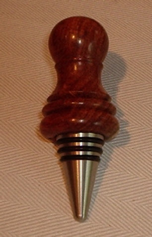 Burl on Stainless Steel Stopper