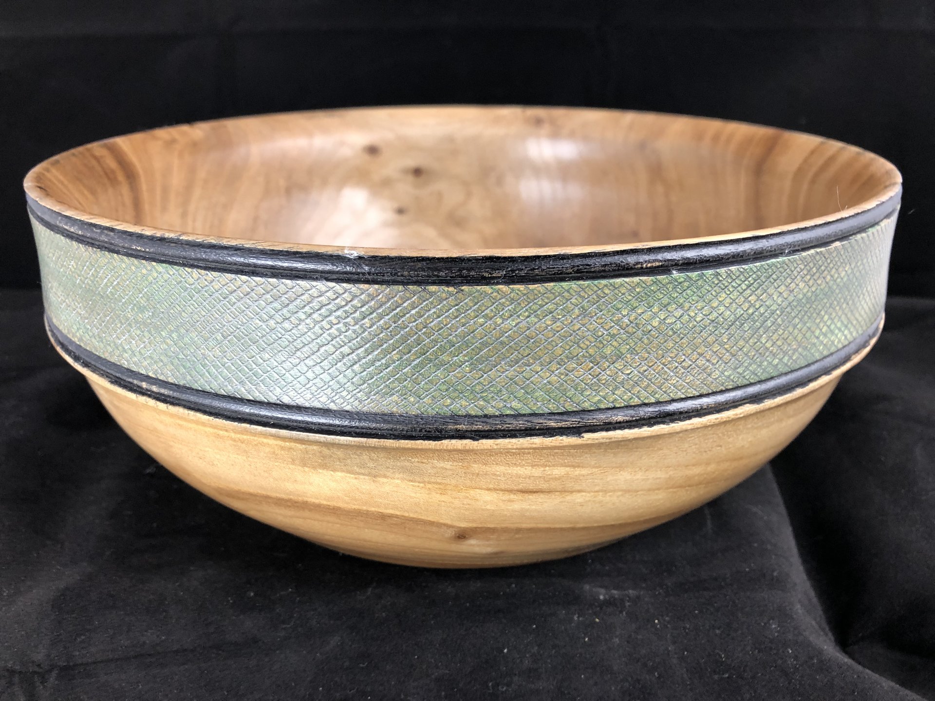Butternut bowl with dye and wax