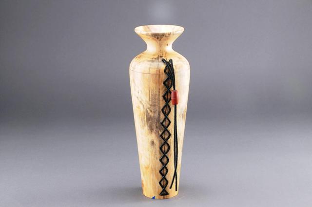 cotton_wood_vase_with_leather_lacing