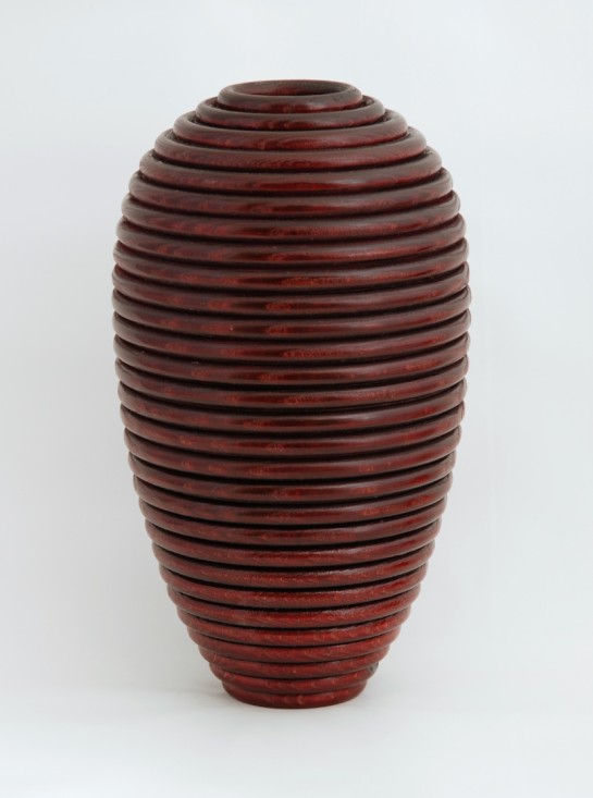 Dyed Beaded Ash Vase 5236