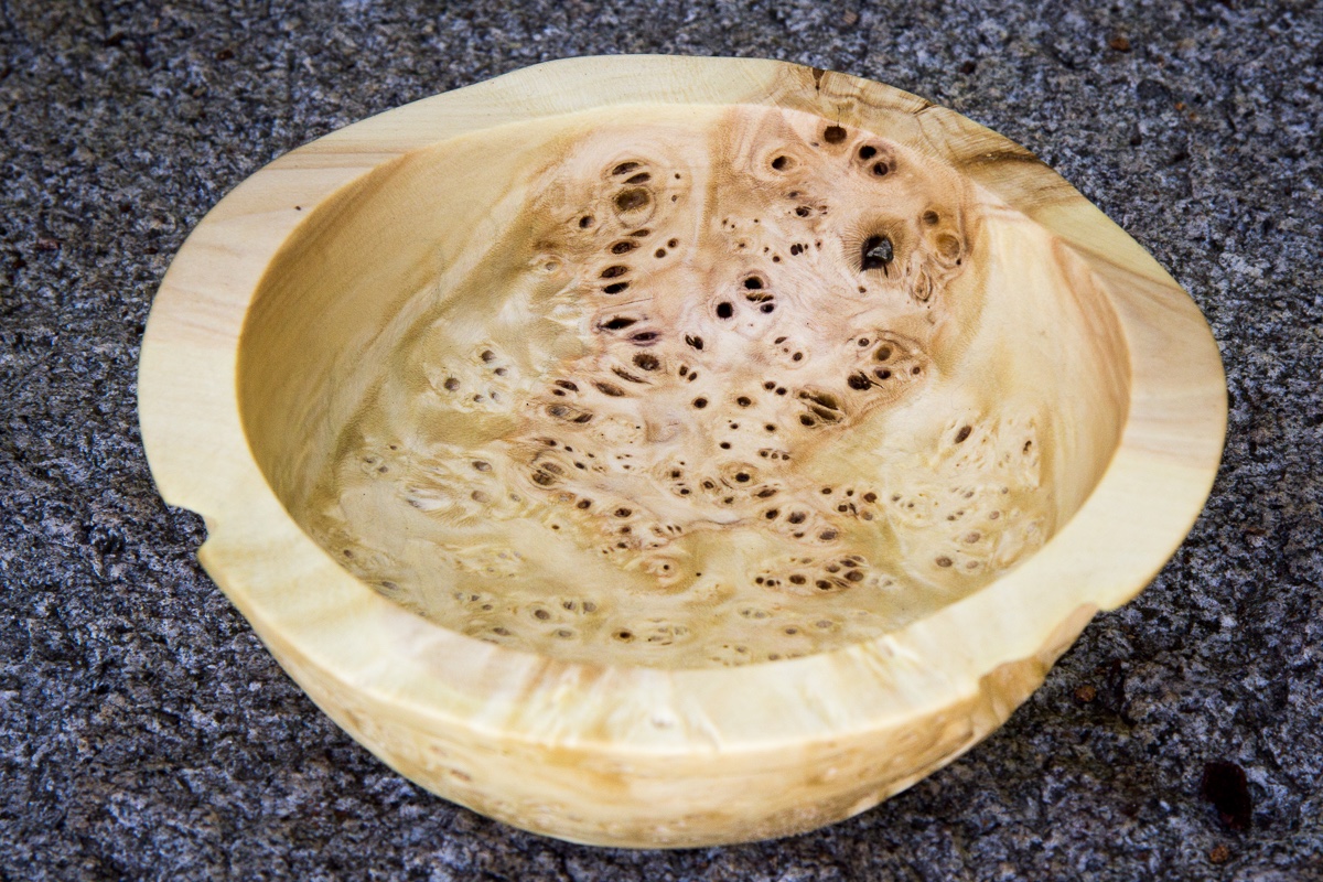 Elderberry wrinkle bowl--inside
