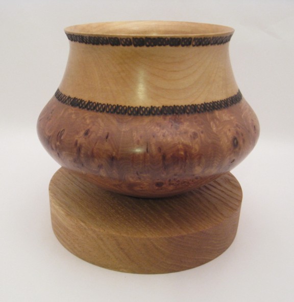 Elm burl with maple on top