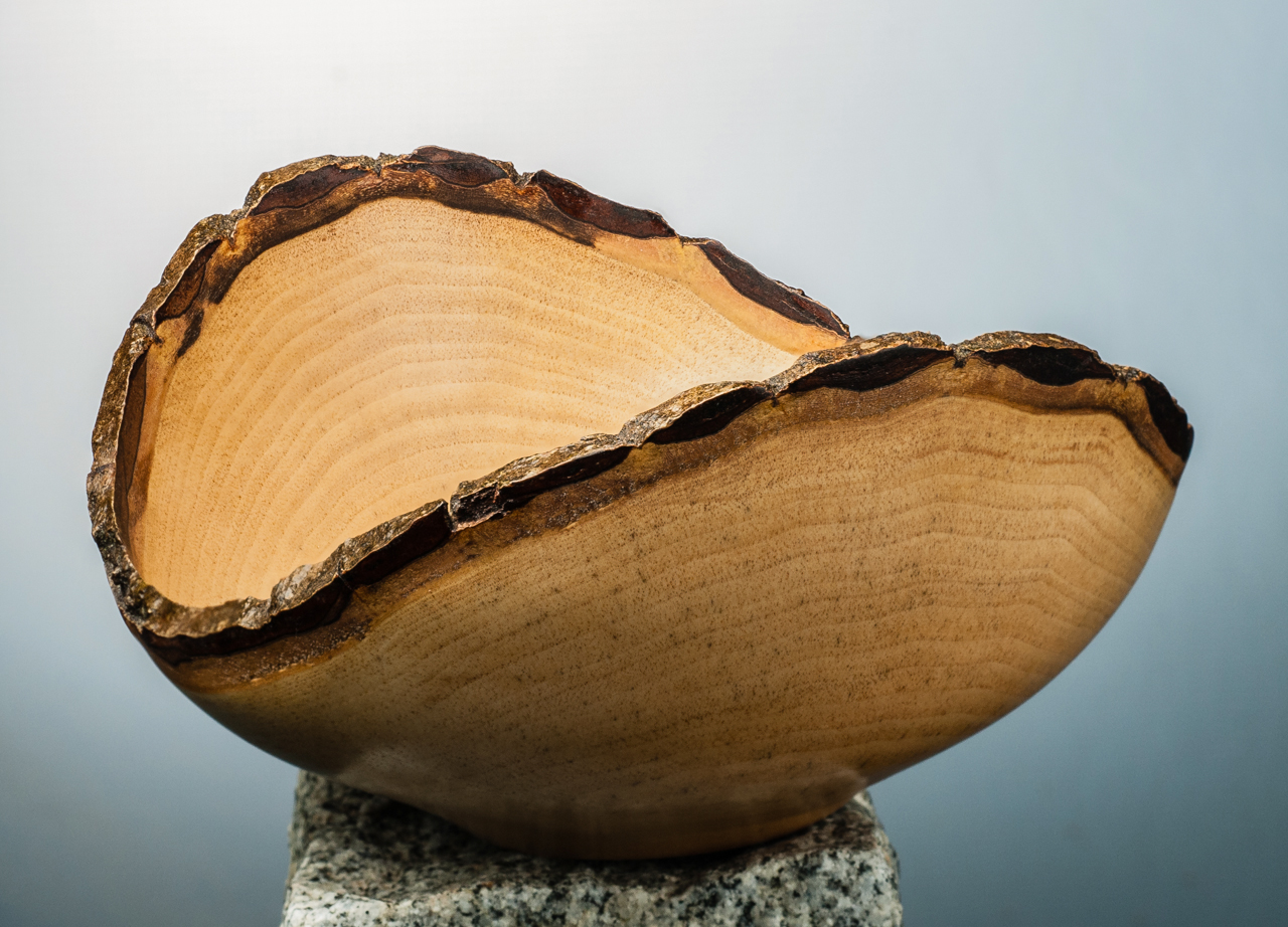 English walnut natural edge bowl