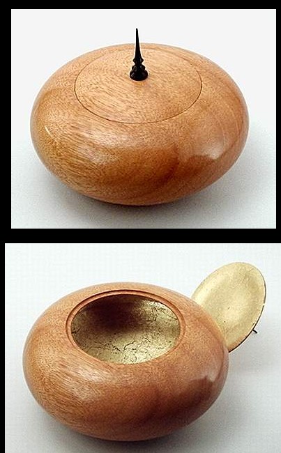 lidded mahogany bowl