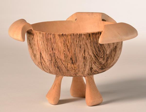 Maple footed bowl