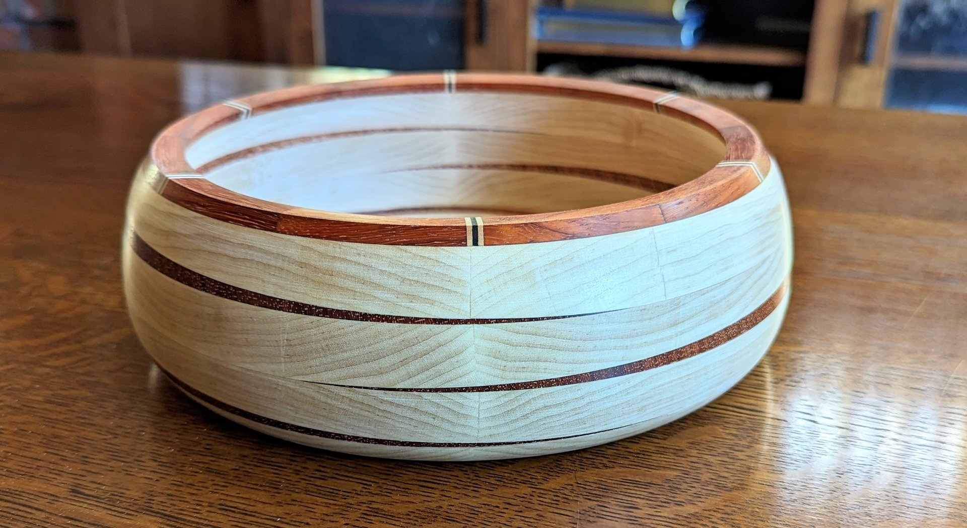 Maple/padauk bowl