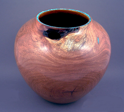 Mesquite & Turquoise Vase