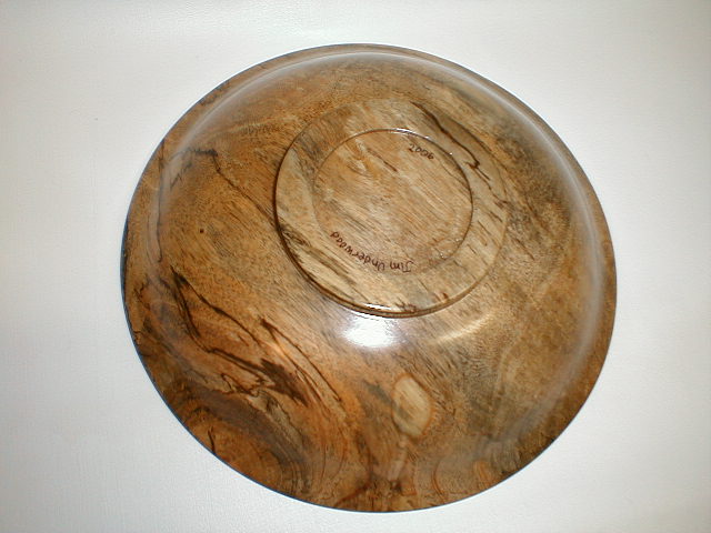 Ogee Bowl - Spalted Mahogany - Bottom