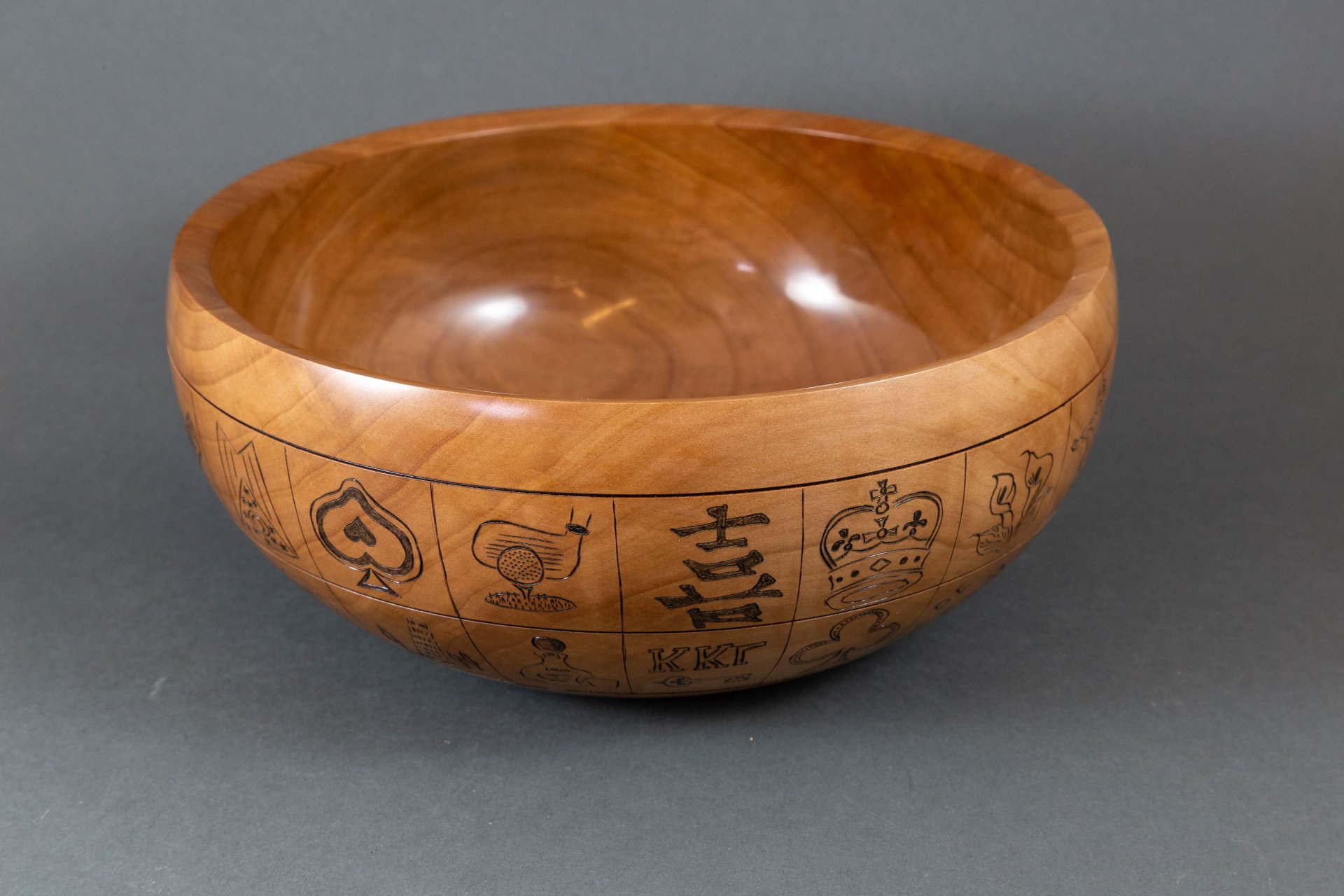Pear Bowl with Pyrography