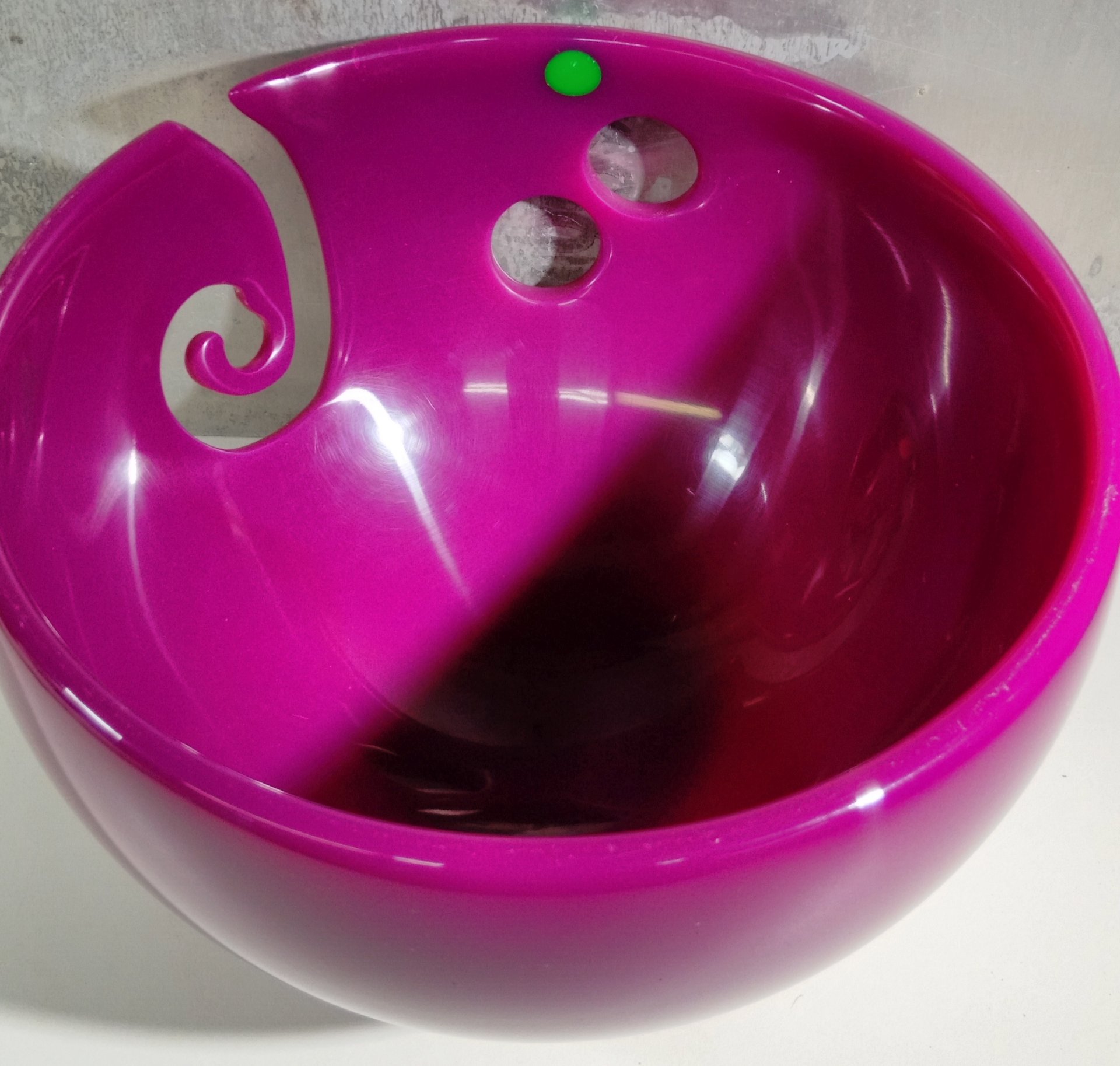 Purple Yarn Bowl inside view