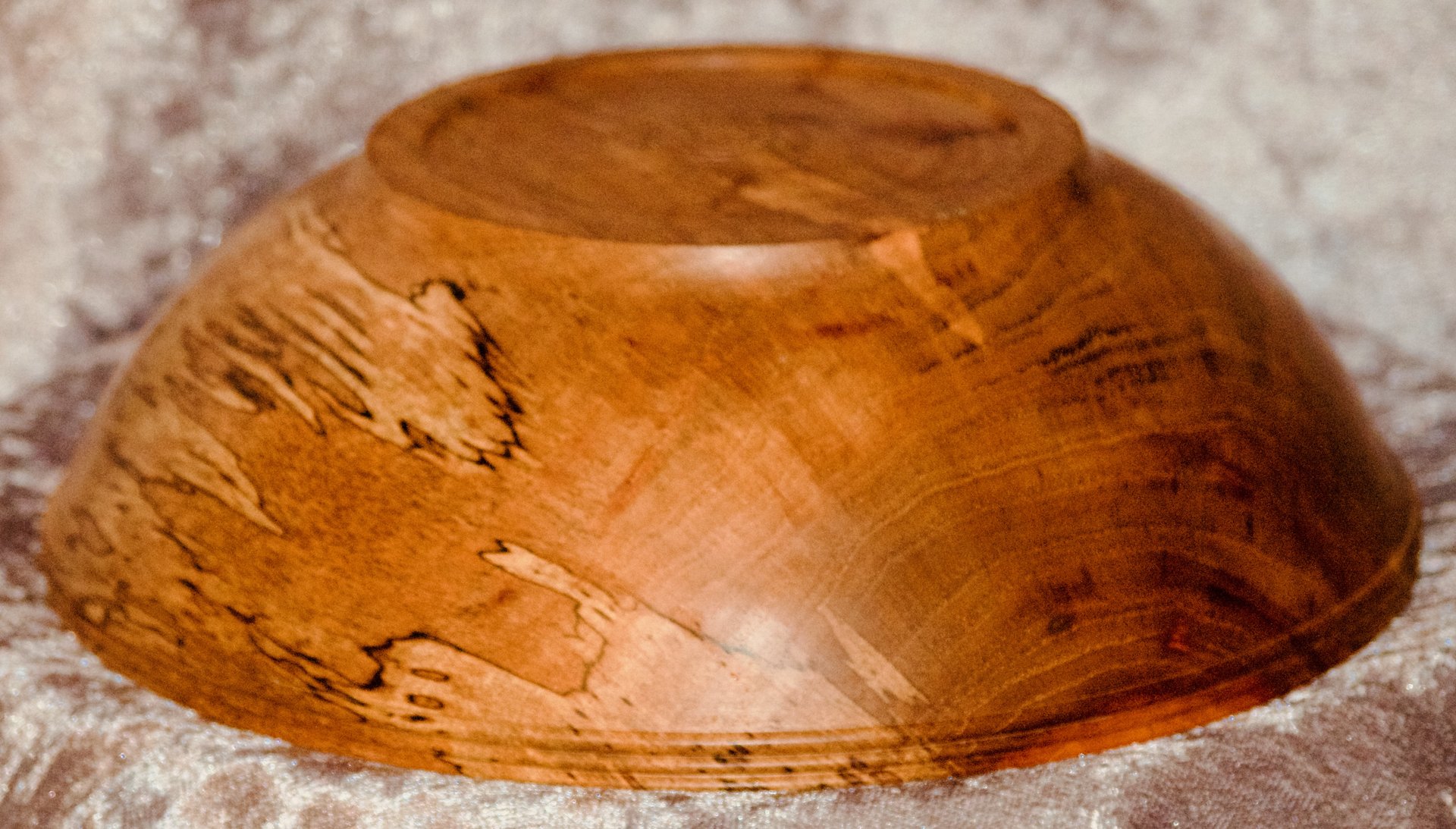 Spalted, beaded pecan bowl (bottom)