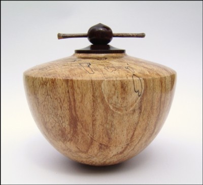 Spalted Beech and Anjan lidded form