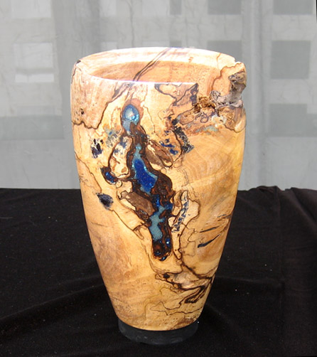 Spalted Maple w/ Blue Accents