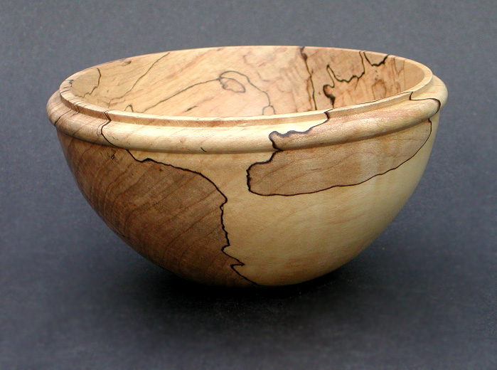 Spalted Norway Maple Bowl w/ Beaded Rim