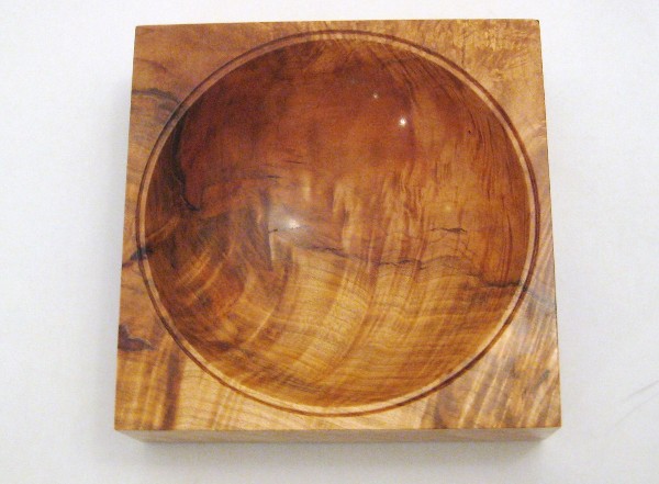 square figured maple bowl top
