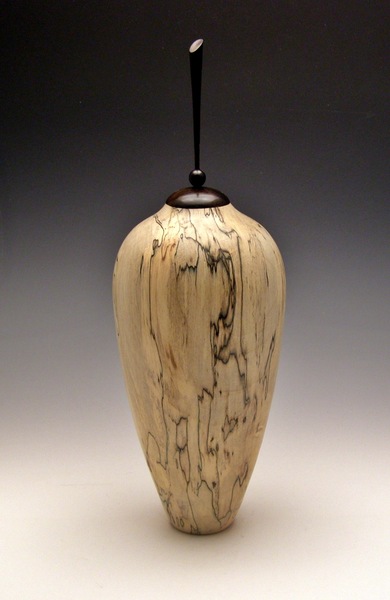 Tall Spalted Maple Hollow Form