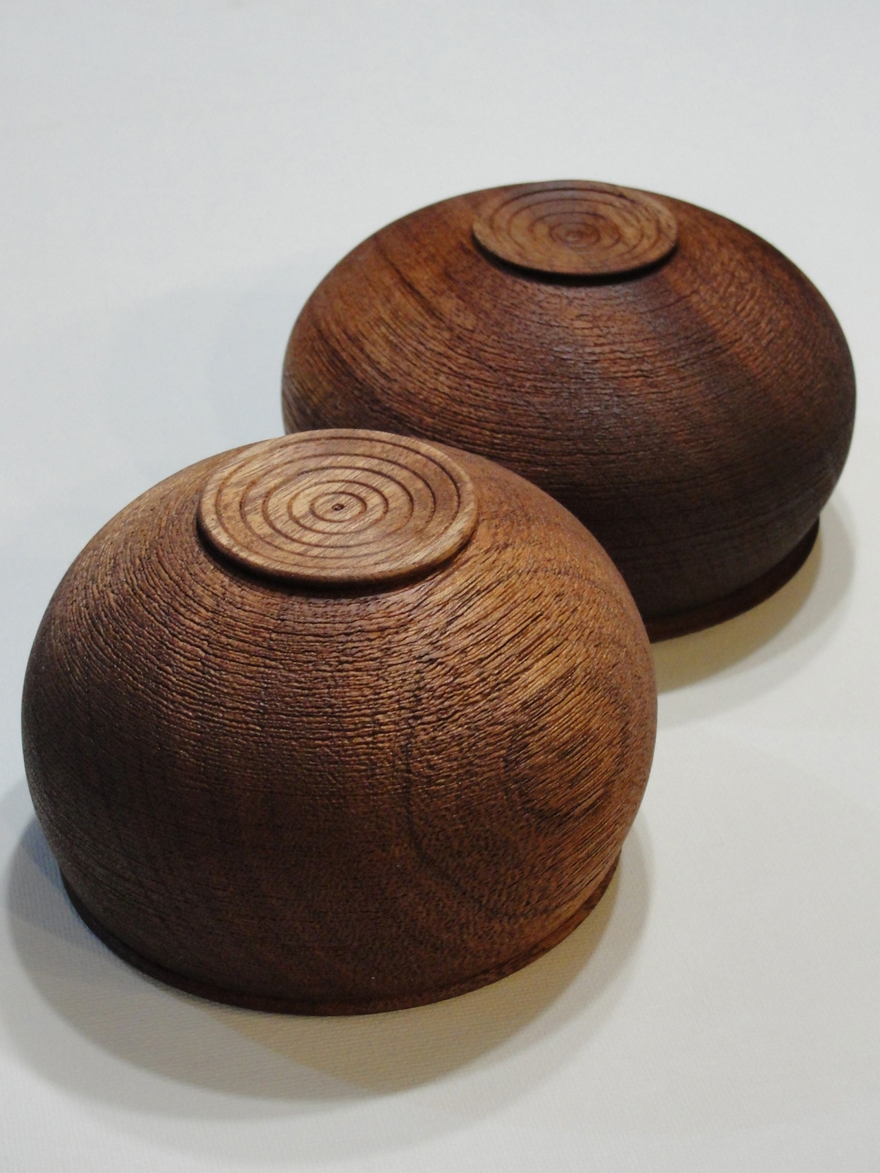 Textured Mahogany Bowl Bottoms