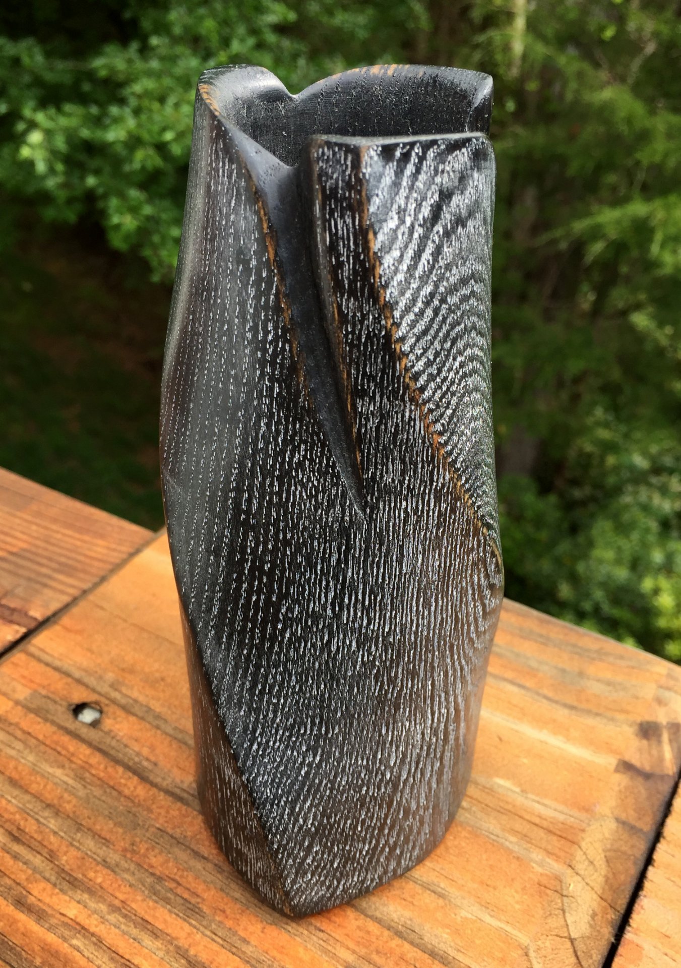 Twisted Vase - limed ash