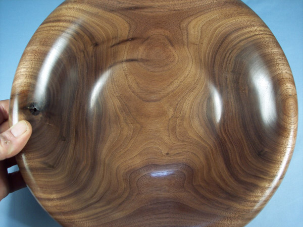 Walnut bowl close up