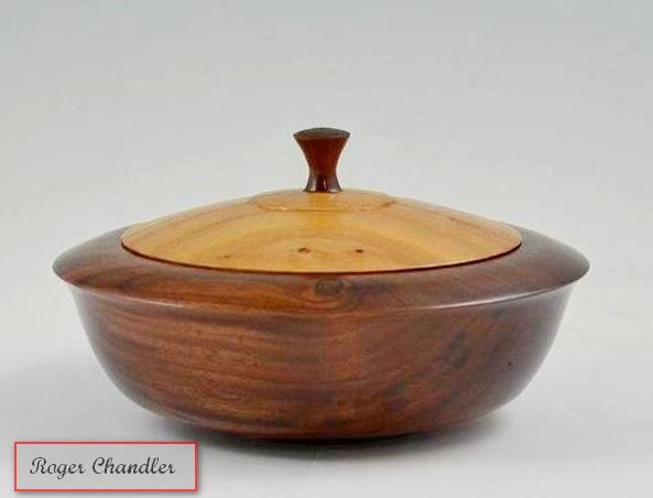 Walnut bowl/elm lid