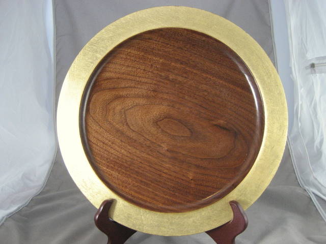 Walnut Platter with Gold Leaf edge